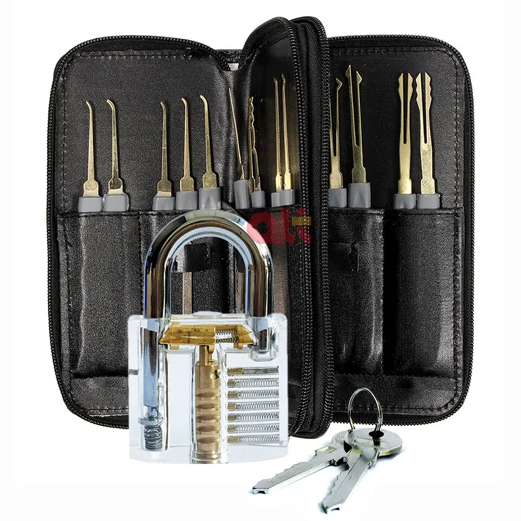 24 Stück Goso Lock Pick Set Vorhänge schloss Pick Tools Entsperren Picklock Tools Set 1 Stück Transparent Vorhänge schloss Lock Pick