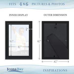 High Quality Customized 4X6 Black Photo <b>Frame</b> Family Decor Wall Hanging <b>Picture</b> <b>Frame</b> and PS Material Home Decorations - Product Image 4