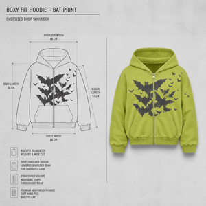 Sudadera con capucha para hombre, con cremallera completa, diseño gráfico de murciélago vintage personalizado, estampado desgastado, estilo urbano oversize, forro polar de alto gramaje - Product Image 4