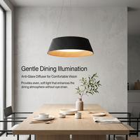 Luminaire suspendu minimaliste en acrylique 45 cm 56 W LED pour salle à manger, îlot de cuisine