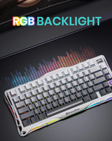 Gravastar K1 New 75% Wireless Mechanical Keyboard Tri-mode Gasket Custom Keyboard RGB Backlit Plastic Gaming Keyboard