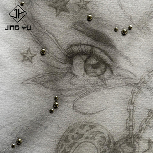 T-shirt Oversize Personalizzata con Stampa DTG, <span class=keywords><strong>Maglia</strong></span> <span class=keywords><strong>Termica</strong></span> Bianca a <span class=keywords><strong>Maniche</strong></span> <span class=keywords><strong>Lunghe</strong></span> per Uomo, T-shirt Oversize in <span class=keywords><strong>Maglia</strong></span> a Nido d'Ape a <span class=keywords><strong>Maniche</strong></span> <span class=keywords><strong>Lunghe</strong></span> - Product Image 4