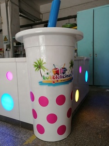 Chiosco Personalizzato a Forma di Tazza per Interni, per Negozi di Bubble Tea, Gelaterie, Ristoranti, Stand per Yogurt Gelato, Design d'Interni - Product Image 6