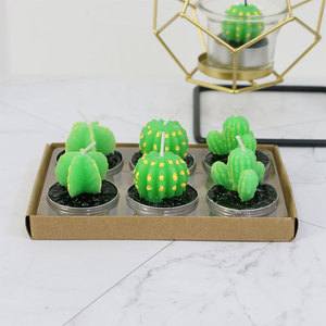 Personalizzato Vari Stili di Trasporto Combinazione di Paraffina di Simulazione In Vaso Pianta di Cactus Spinoso Pera Forma di Animale Succulente Rosa Candela - Product Image 2