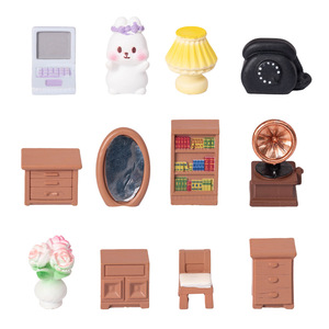 Dp <b>Miniature</b> Retro Study Room Furniture Set Resin Dollhouse Decorations For Desktop Ornaments - Product Image 5