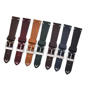 JUELONG RTS Brown Vintage Leather Watch Strap Crazy Horse Genuine Leather Replacement Watch Strap