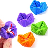 Cube sensoriel anti-stress - Textures en silicone silencieuses pour les enfants de 3 ans et plus, jouet apaisant pour réduire le stress et améliorer la concentration pour les enfants atteints de TDAH