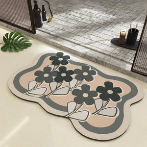 Alfombra de baño suave y absorbente de tela tecnológica, con forma novedosa, antideslizante, de espuma impresa, para sala de estar, dormitorio y baño. - Product Image 3