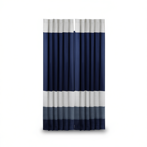 Panel de Cortina Polyoni Pintuck Moderno con Rayas para Decoración de Ventanas de Sala de Estar, con Bloqueo Total de Luz e Instalación con Barra - Product Image 1