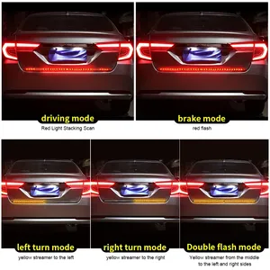 YD 1M e 2.4M LED turn signal tiras | 12/24V, vermelho e amarelo | para caminhão, carro, Jeep SUV-Estacionar/reverter aviso - Product Image 5