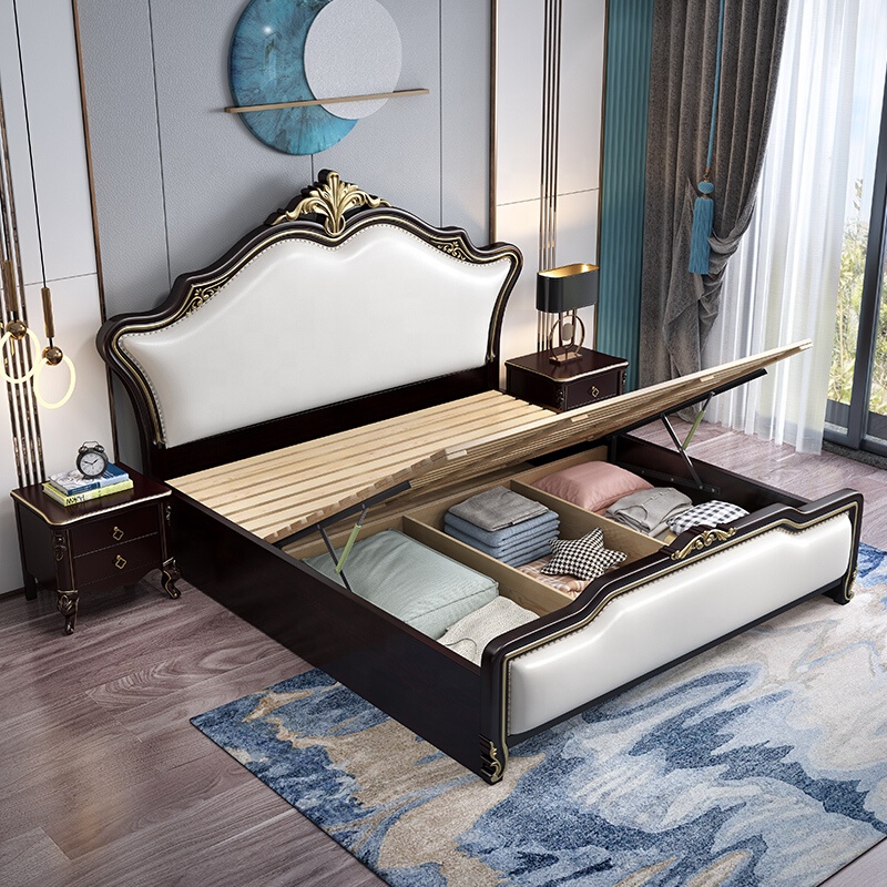bed frame creative design white king size