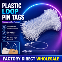 Attaches à boucle en PP transparent, attaches de sécurité à verrouillage rapide pour le marquage des câbles, les étiquettes de vente au détail et l'étiquetage des produits