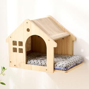 <span class=keywords><strong>Meuble</strong></span> mural pour <span class=keywords><strong>chat</strong></span> avec logo personnalisé, en bois naturel, lit pour <span class=keywords><strong>chat</strong></span>, perchoir, condo avec coussin, maison pour <span class=keywords><strong>chat</strong></span> - Product Image 5
