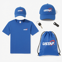 Kit de promotion de vêtements T-shirt en coton lourd Fourre-tout en corde Chapeau de papa Ensembles d'uniformes de marque Événements d'équipe Remise en gros