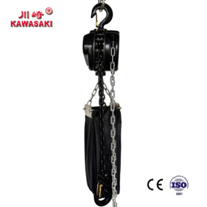 Kawasaki 1 Ton El Zincirli Vinç, Koruyucu Zincir Çantası ile Endüstriyel Manuel Zincirli Makara Bloğu 3 metre 6 metre Kaldırma Yüksekliği - Product Image 3