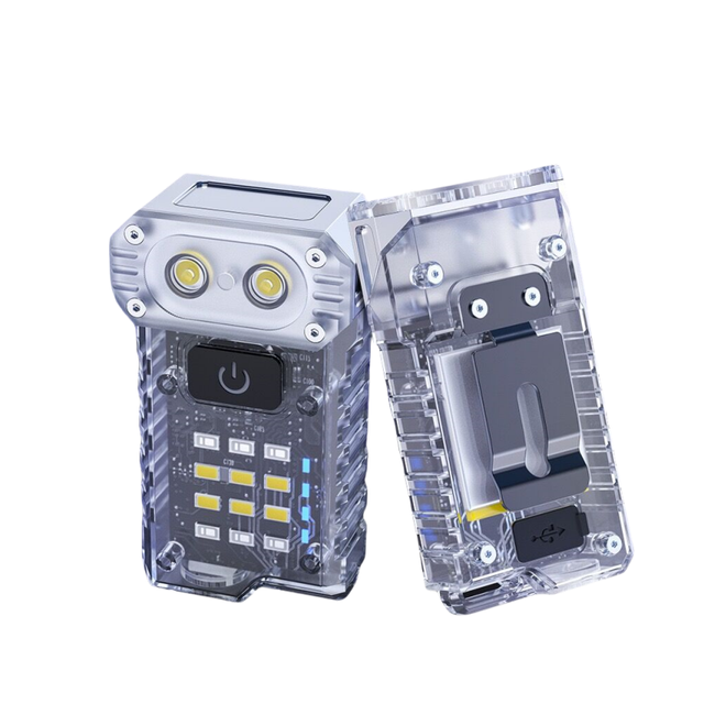 New Top Sale Rotatable Beam Aluminum Powerful Mini Clip on Backpack Flashlight Magnetic Keychain Fluorescence Torch Flashlight