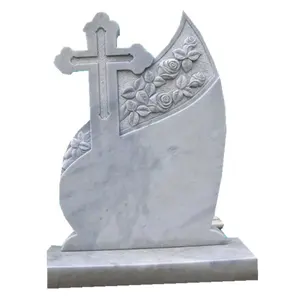 무덤을위한 디자인 묘비 화강암 천사 아기 묘비 검은 조각 장미 묘비 묘비 흰색 대리석