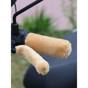 Electric Bike Handlebar Cover Faux Rabbit <b>Fur</b> Warm Winter Universal Motorcycle Bicycle <b>Glove</b> Accessory - Product Image 3