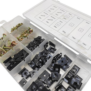 Kit de vis Hirokazu avec serre-câbles en U métalliques pour panneaux de tableau de bord automobile, attaches de moteur, ensemble de 170 pièces - Product Image 1
