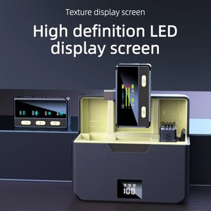 SX66 <b>Wireless</b> Lavalier Microphone (2TX+1RX) Compatible with IPhone, Android, <b>PC</b>, 100m LOS Range Noise Cancelling, 30H Duration - Product Image 2