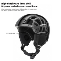 Casques de ski d'hiver pour parents et enfants MOON DUAL SPORT respirants unisexes PC+EPS pour l'alpinisme et le snowboard Protection de la tête