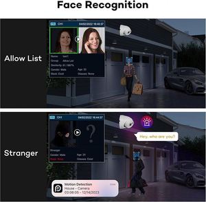 Detección facial inteligente de 5MP, reconocimiento facial, conteo de personas, detección de vehículos de intrusión, cámara AI, IP, 4CH, sistema de cámara CCTV PoE - Product Image 5