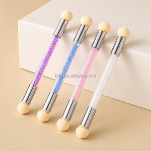 Stylo éponge de manucure à double tête pour Nail Art Éponge acrylique Outil de pointillage en silicone avec <span class=keywords><strong>brosse</strong></span> à ongles pratique - Product Image 5
