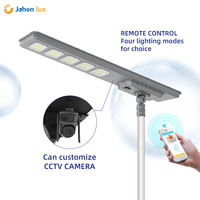Lampadaire solaire automatique à LED 5054SMD super lumineux 6000K, indice de protection IP66, boîtier en acier galvanisé de haute qualité, angle réglable