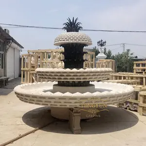 Large size unique stone pineapple fountain granite pineapple fountaiun of youth for sale