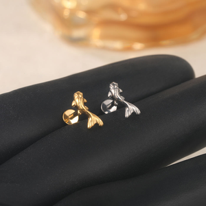 Boucles d'oreilles en titane G23 16G, <span class=keywords><strong>double</strong></span> CZ, forme de poisson, à dos plat, pour <span class=keywords><strong>piercing</strong></span> d'<span class=keywords><strong>oreille</strong></span>, labret, hélix, <span class=keywords><strong>tragus</strong></span>, bijoux de fête - Product Image 6
