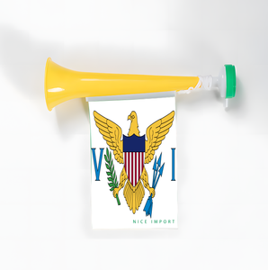 Drapeaux des îles Turcs et Caïcos, trompettes en plastique pour encourager lors d'événements sportifs, événements sportifs nationaux, supporters <span class=keywords><strong>de</strong></span> football - Product Image 6
