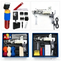 Pistolet de tufting pour tapis en fil fait main DIY 2-en-1, machine à poils coupés et bouclés avec moteur électrique, kit d'aiguilles de tissage de tapis