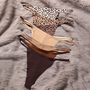 Wholesales कम कमर तेंदुए अंतरंग महिलाओं Tangas Ropa इंटीरियर मुजेर टी वापस हवाई चप्पलें जी स्ट्रिंग महिलाओं के अंडरवियर महिलाओं के लिए - Product Image 2