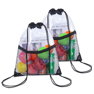 Wholesale Custom Printed Logo Clear Drawstring <b>Bag</b> Waterproof Pvc <b>String</b> <b>Bag</b> Sports Gym Transparent Drawstring Backpacks - Product Image 6