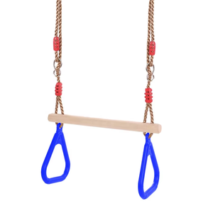 Barra de Columpio Tipo Trapecio para Patio Trasero, Accesorios para Columpio de 16.5 Pulgadas, Cadenas de Aleación Recubierta de <span class=keywords><strong>47</strong></span> Pulgadas, 2 Ganchos de Seguridad, Capacidad Máxima <100 kg - Product Image 1