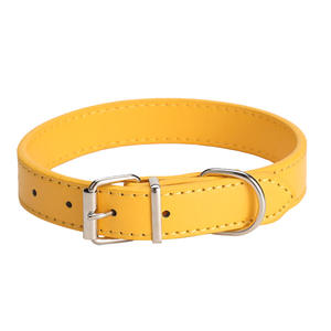 Entrenamiento de perros de caza de cuero Logotipo grabado Tamaño personalizado S M L <span class=keywords><strong>Collar</strong></span> cómodo para caminar con mascotas - Product Image 5