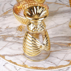 Verre à vin transparent de luxe de haute qualité Gold Metdisc, style classique et moderne, pour espresso, café, thé, style arabe et turc - Product Image 3