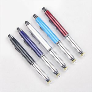 High Quality Custom Metal LED Ballpoint <b>Pen</b> Promotional Business School Gift Light for Touch Feature <b>Multi</b>-<b>Colored</b> Ink Office - Product Image 2
