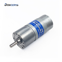 Moteur 555 12v 24v DC 37mm Boîte de vitesses 30rpm 10w 20w Moteur à engrenages pour l'automatisation