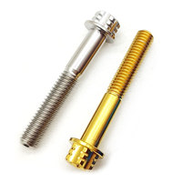 Boulon à bride Torx hexagonal en titane de haute qualité de qualité 5 M10 M5 10mm M8 M6 M7 M8 boulons de vélo vis moto boulon à bride en titane M16