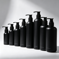 Bouteilles cosmétiques rondes en HDPE à pompe, diverses tailles, étiquette personnalisée, stock disponible pour l'emballage des soins personnels