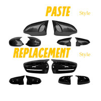 Cubiertas de Espejo Retrovisor Haosheng, Negras Brillantes, para F30 F10 G01 E90 Elantra Corolla