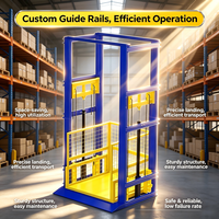 Nouvel élévateur de fret vertical électrique hydraulique pour entrepôts, avec rails de guidage extérieurs, disponible en 3m, 6m, 8m, 10m, 12m, 15m