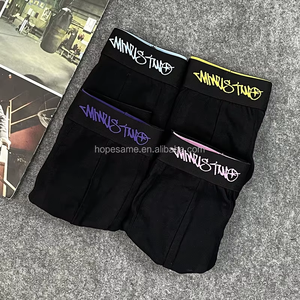 Đồ lót nam chất liệu spandex/cotton, size lớn, kiểu dáng boxer ngắn, có viền thun jacquard, sản xuất theo đơn đặt hàng (OEM) từ nhà cung cấp chuỗi cung ứng. - Product Image 5