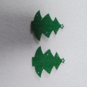 Décor de pendentif d'arbre de Noël en feutre de couleur verte de conception populaire - Product Image 6