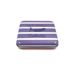 Boîte en métal carrée à charnière pour menthes, petite boîte en fer blanc imprimée, fabriquée en Chine - Product Image 3