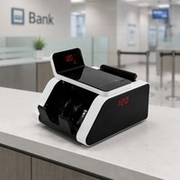 Distributeur de billets tactile noir certifié ROHS avec détection UV, écran TFT LED, pour supermarchés, compteur de billets de qualité bancaire PST