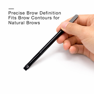 Pinceau à sourcils portable double embout en nylon végétalien avec spatule, personnalisable avec logo, idéal pour les collections de cadeaux beauté - Product Image 3