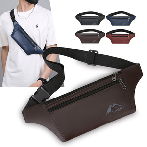 Sports Waist Bag Dark Blue Lightweight Portable Men's Fanny Pack for Running Cycling Fitness - Product Image 2