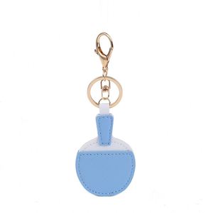 Candy Color PU Leather Cute Ping Pong Racket Keychain <b>Table</b> <b>Tennis</b> Keychain Sports Keychains Gift for Men and Women - Product Image 3